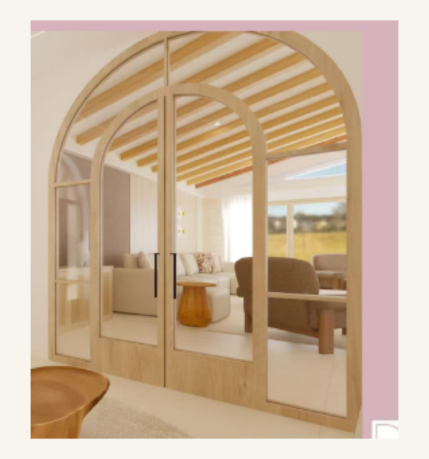 Arched glazed door from the China-to-Spain order